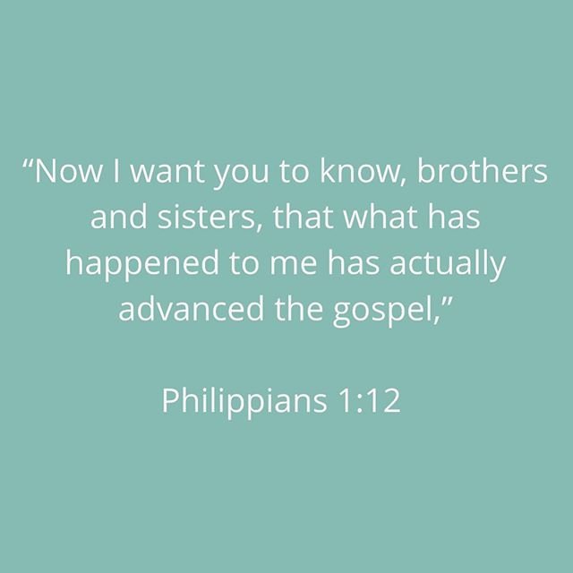 WHAT IF WE LOOKED AT THE QUARANTINE THROUGH THIS LENS?
.
How has this crazy time and what has happened to you as a result actually served to advance the gospel?
.
@priscillashirer quoted this verse weeks ago in an IG Live, near the start of this time of quarantine, and encouraged us all to ponder on it during this unprecedented time in history. Her words and this verse have remained with me this whole time, and I have thought about it quite a bit. How would each of us answer? How has this verse proven true in our lives?
.
I hope and pray that the gospel has advanced by the love we have poured on our neighbors, checking on them, gifting them with baked goods, etc.
.
I hope and pray that we have been able to present to the watching world an inner peace, contentment, and joy that cannot be humanly explained.
.
I hope and pray that on the hard days (that we will all naturally have, and that’s ok!), that even as we grieved, lamented, or got frustrated as the Psalmist himself often did, that we were able to end the hard day circling back around to the truth of God’s goodness and His trustworthy faithfulness.
.
I hope and pray that all this extra time so many of us have had with our kids lately has resulted not so much in all the boxes being checked, all the homework being perfectly completed, and the strict schedules followed, but instead in hugs, helping them process through the big feelings they may be facing in this season, and gospel conversations that never would have happened in quite the same way, if it hadn’t been for this time of quarantine.
.
May we all have hope today, knowing that somehow, in some way, God takes every little thing that happens in the lives of His people, brings good from it, and uses it to advance the gospel! Because that is precisely what He is in the business of doing, right here, right now. And He wastes nothing! 💕