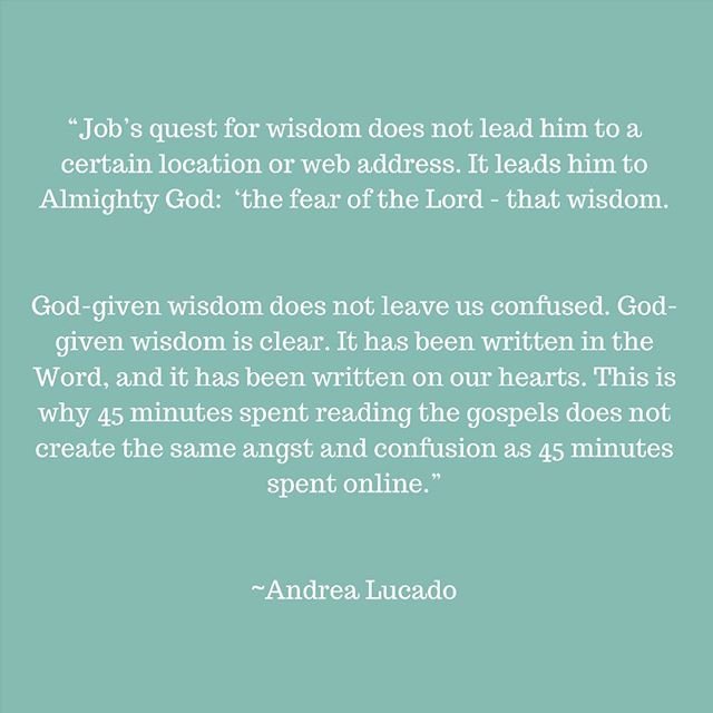 THE LORD’S WISDOM TRUMPS MAN’S WISDOM EVERY TIME
.
We say we’re too busy to be in the Word, yet we get our hands on all the self-help books we can.
.
We say we’re too busy to be in the Word, yet we spend hours scouring Google.
.
We say we’re too busy to be in the Word, yet we seek the advice and counsel of all the “experts” out there.
.
And then what?
.
Then we’re left discouraged when the self-help book doesn’t leave us with any lasting help.
.
Then we’re left confused by the myriad of voices and differing studies and opinions found online.
.
Then we think we have to do things the way one of the “experts” said to do them (but first we’ll have to somehow pick which one to go with, because even they don’t all agree!).
.
We’re left in a mess of confusion, angst, frustration, and emptiness any time we clamor after the wisdom of man and forget the wisdom of God. How could we ever think that the wisdom of a fellow created human being like ourselves could ever be more valid, relevant, or helpful than the infinite wisdom of the God Who made us? And yet that is often precisely what we do.
.
It’s time to take on a new approach, friends! It’s time to make James 1:5 our life verse - it’s time to ask God for wisdom whenever we need it, believing that He delights in providing us with that wisdom.
.
It’s time to tap into the source of true and lasting wisdom, and leave the confusion and angst behind.
.
What do you say, friends? 💕
.
#butfirstjesus #abideinchrist #seekfirstthekingdom #wisdomofgod #james15 #wellwateredwomen #lampandlight #bedeeplyrooted #seekhim #seekthelord #readtheword #quiettime #godswisdom #spiritled #spiritfilled #walkingbythespirit #walkingbyfaith #spiritfilledwomanmagazine
